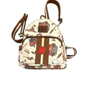 Disney loungefly. Cream and Brown Harry Potter Backpack